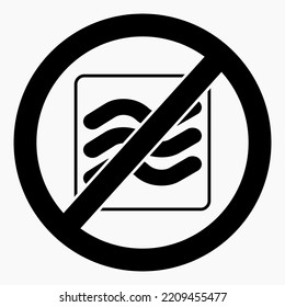 No Wind. No Air. Wind Movement. Wind Direction Icon. Vector Icon.