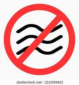 No Wind. No Air. Wind Movement. Wind Direction Icon. Vector Icon.