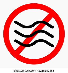 No Wind. No Air. Wind Movement. Wind Direction Icon. Vector Icon.