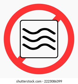 No Wind. No Air. Wind Movement. Wind Icon. Commercial Line Vector Icon For Websites And Mobile Minimalistic Flat Design.