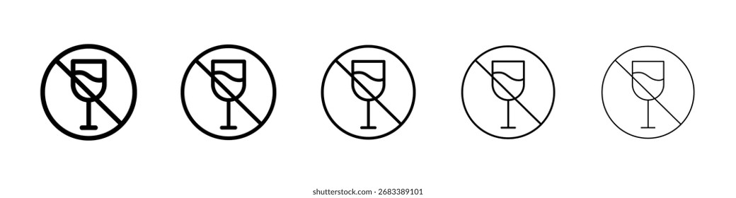 No hay signos de vino Arte vectorial Ilustración