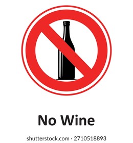 Ningún icono del Vector del vino que puede modificar o editar fácilmente

