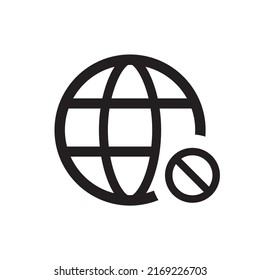 No Wire Internet Connection. Wifi Disconnected Icon. No Signal. Vector Graphic Illustration. Simple Wi-fi World Symbol, No Wireless Internet Connection Stock Image. Web Connection Lost