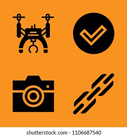 no, wireless, connection and abstract icons set. Vector illustration for web and design