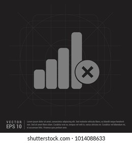 No wireless network icon - Black Creative Background