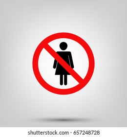 no woman icon