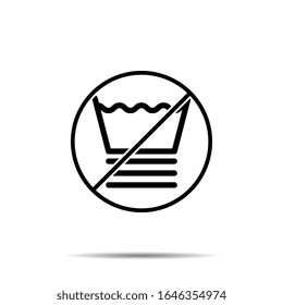 No wool icon. Simple thin line, outline vector of laundry ban, prohibition, forbiddance icons for ui and ux, website or mobile application