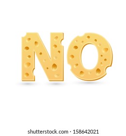 No word of cheese. Vector word template