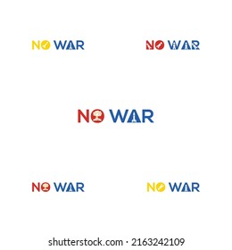 No World War Sign Icon. Stop War Grunge Rubber Stamp Text. Say No To War Design Template