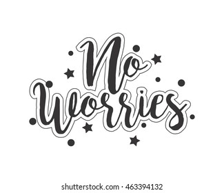 no worries alphabet typography font text image vector icon 2