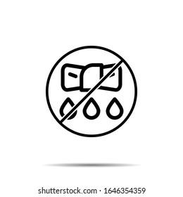 No wring icon. Simple thin line, outline vector of laundry ban, prohibition, forbiddance icons for ui and ux, website or mobile application