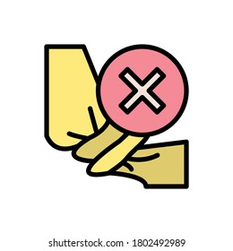 No hay ningún icono de retorsión. Color simple con el símbolo del elemento de lavandería vector de contorno icono para ui y ux, sitio web o aplicación móvil