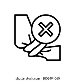 No wringing icon. Simple line, outline vector element laundry icon for ui and ux, website or mobile application