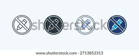 No Writing Multiple Style Icon Collection
