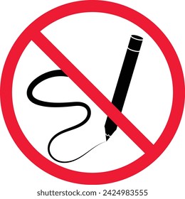 No Writing, Scribbling Prohibition Sign Symbol