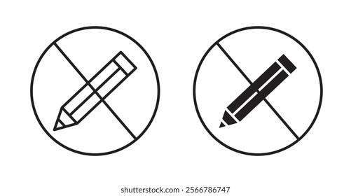 No writing signs vector illustration pack
