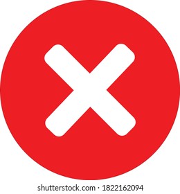 No or  Wrong or Declined Icons. Not allowed.  Prohibition sign