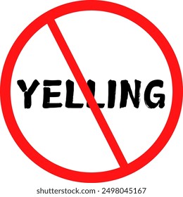 No Yelling Sign Vector, Yelling Prohibited Sign