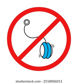 No Yoyo Sign on White Background