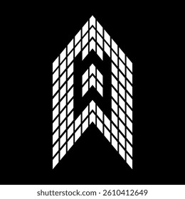 No Zero racing style. The number is formed by a square arrangement. Perfect for t-shirts, sports cars, motor sports, property, architecture, construction and buildings.
