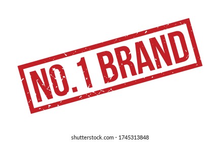 No.1 Brand Rubber Stamp. Red No.1 Brand Rubber Grunge Stamp Seal Vector Illustration - Vector