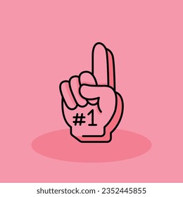 No1 Free vector cartoon icon illustration.Teenager Signs and Texts icon concept isolated . flat cartoon style²