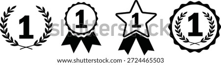 NO.1 logo, icon, label, emblem, sign, gold, vector, illustration, award, symbol, design isolated transparent.