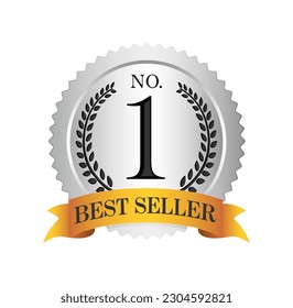 No.1 medal icon illustration | best seller