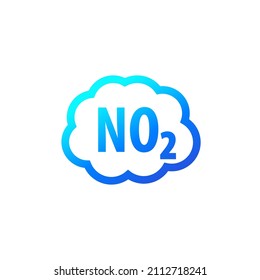 NO2 Icon, Nitrogen Dioxide Gas