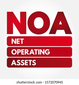 NOA - Net Operating Assets acronym, business concept background