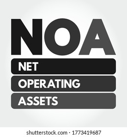 NOA - Net Operating Assets acronym, business concept background