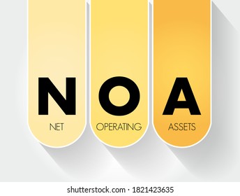 NOA - Acrónimo de activos operativos netos, contexto de concepto de negocio