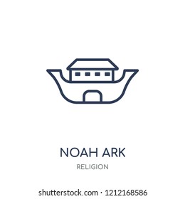 Noah Ark icon. Noah Ark linear symbol design from Religion collection. Simple outline element vector illustration on white background.