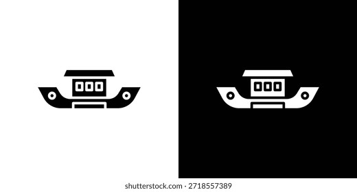 Ilustración vectorial de iconos de Noah Ark - iconos vectoriales de estilo negro de alta calidad