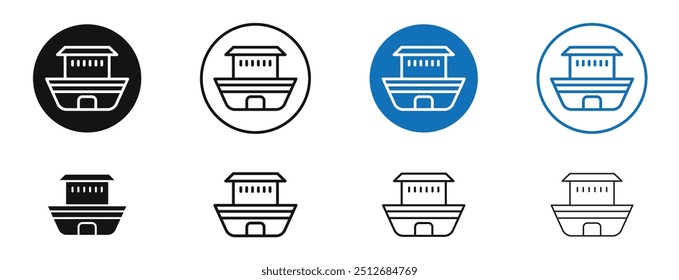 Noah Ark in set in black and blue color
