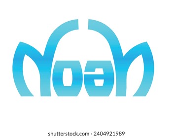 Noah Text Rendering Typography Graffiti Logo Symbol, suitable for use on clothing t shirt, jewelry necklaces, birthday souvenirs, engagements, weddings