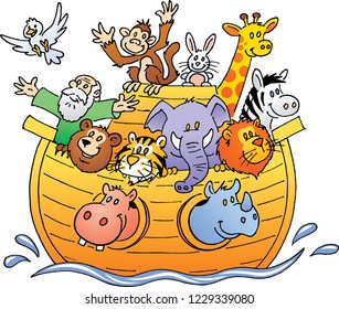 331 Noah's ark cartoon Images, Stock Photos & Vectors | Shutterstock