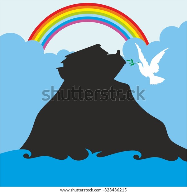 Noahs Ark Dove Rainbow Stock Vector (Royalty Free) 323436215 | Shutterstock