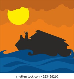 Noah's Ark and sun