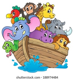 Noahs ark theme image 1 - eps10 vector illustration.