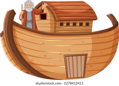 Noah's Ark without Animals Vector illustration