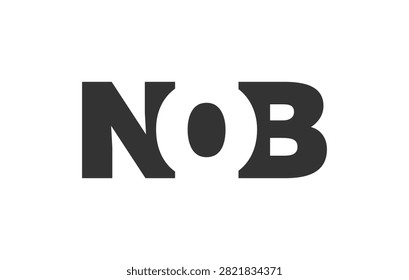NOB logo design. Initial letter N O B bold font style for tech startups, consulting, corporate branding. Creative company name, headlines typography identity, trendy logotype. Vector illustration.