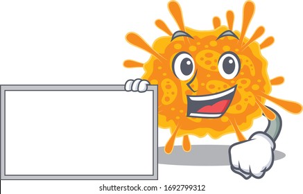 nobecovirus cartoon character design style with board