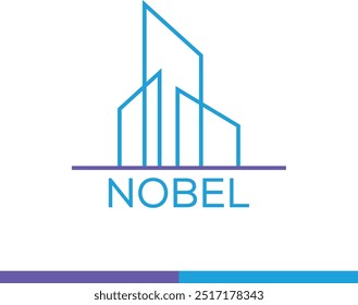 Nobel abstract logo design, abstract logo based on the idea of transformation