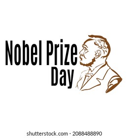 Nobel Prize Day, Idea For Poster, Banner, Flyer Or Postcard Vector Illustration