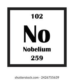Nobelium chemical element icon vector illustration design