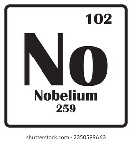 Nobelium element icon vector illustration template symbol