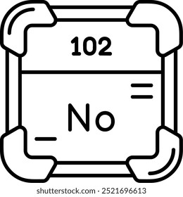 Nobelium Line vetor Icon Design