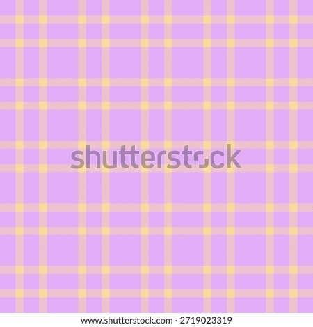 Nobility fabric seamless background, quilt vector texture pattern. Teenager textile tartan plaid check in purple and amber colors palette.