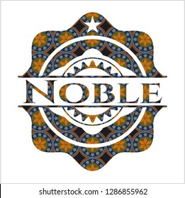 Noble arabesque style emblem. arabic decoration.